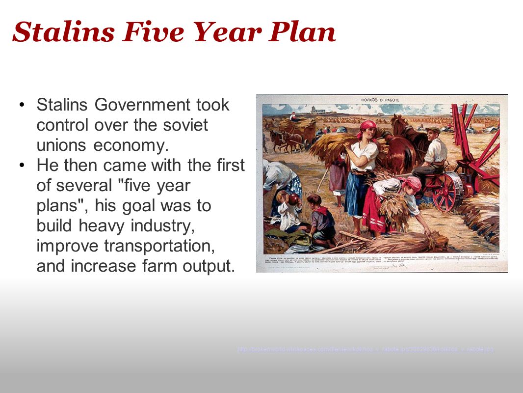 stalins first five year plan resulted in