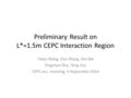 Preliminary Result on L*=1.5m CEPC Interaction Region Yiwei Wang, Dou Wang, Sha Bai Yingshun Zhu, Teng Yue CEPC acc. meeting, 5 September 2014.