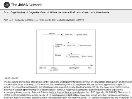 Date of download: 5/28/2016 Copyright © 2016 American Medical Association. All rights reserved. From: Organization of Cognitive Control Within the Lateral.