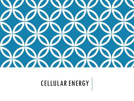 CELLULAR ENERGY. WHY DO CELLS NEED ENERGY? Move Muscle contraction Reproduction Transport molecules Remove wastes Chemical reactions Energy = the ability.