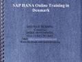 SAP HANA Online Training in Denmark SPECTO IT TRAINING Contact us: INDIA:+919533456356, USA :+1-847-787-7647,