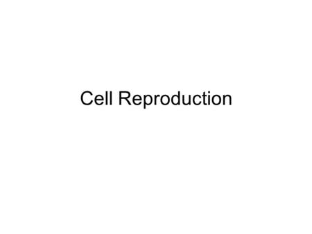 Cell Reproduction. Chromosomes rod-like structures made of DNA and protein 2 Kinds of proteins in chromosomes A. histones- proteins that DNA wraps around,