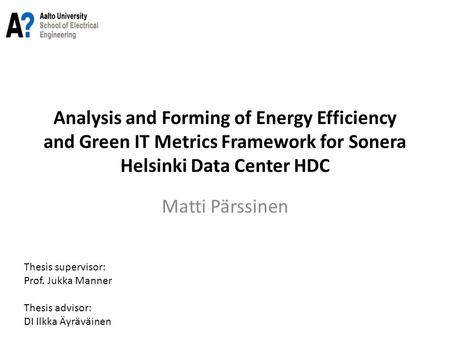 Data center thesis