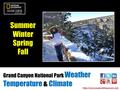 Grand Canyon National Park Weather Temperature & Climate  Summer Winter Spring Fall.