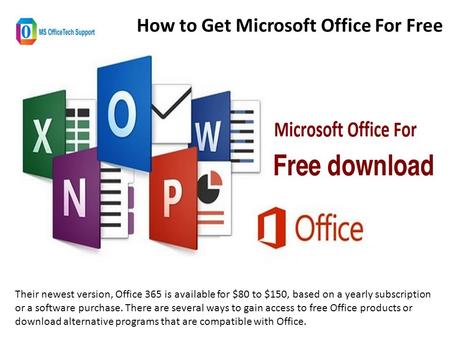 Their newest version, Office 365 is available for $80 to $150, based on a yearly subscription or a software purchase. There are several ways to gain access.