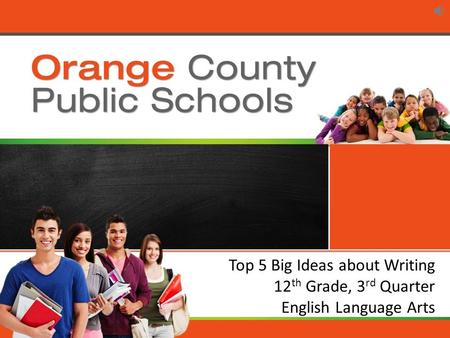 Top 5 Big Ideas about Writing 12 th Grade, 3 rd Quarter English Language Arts.