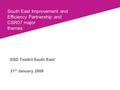 South East Improvement and Efficiency Partnership and CSR07 major themes ESD Toolkit South East 31 st January 2008.