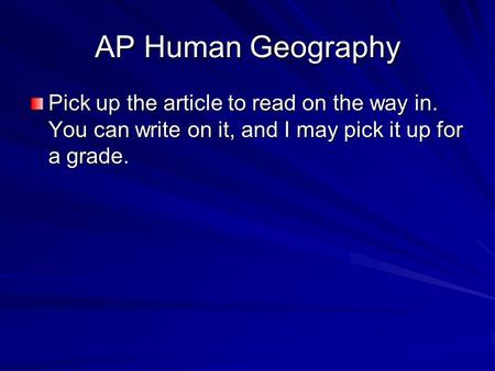 AP Human Geo: DropBox and Materials