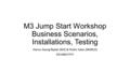 M3 Jump Start Workshop Business Scenarios, Installations, Testing Hanns-Georg Rybak (M3) & Pedro Sales (MARLO) DD.MM.YYYY.