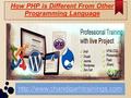 How PHP is Different From Other Programming Language