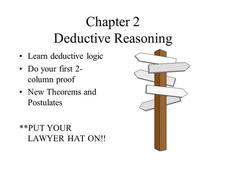 Chapter 2 deductive reasoning