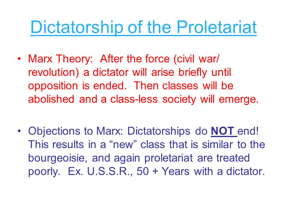 Image result for dictatorship of the proletariat definition