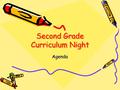 Second Grade Curriculum Night Agenda. Notes to Teachers – A MUST telling us where your child is going after school Dismissal.