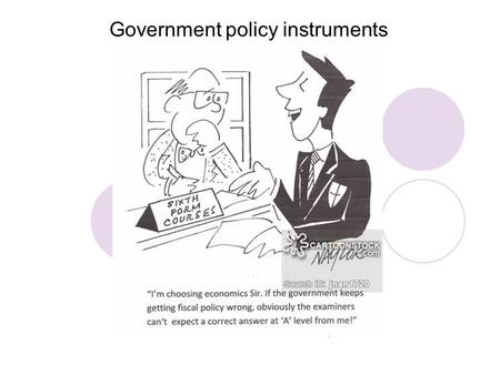 Government policy instruments. 2.6.2 Demand-side policies: unit content Students should be able to: Define demand-side policies Distinguish between monetary.