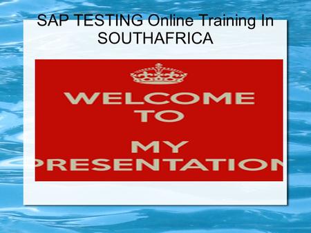 SAP TESTING Online Training In SOUTHAFRICA. SPECTO IT TRAINING Contact us: INDIA:+919533456356, USA :+1-847-787-7647,
