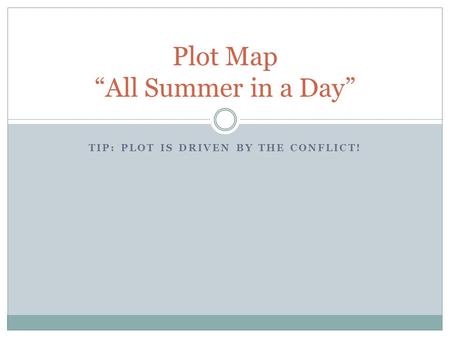 Plot Map “All Summer in a Day”