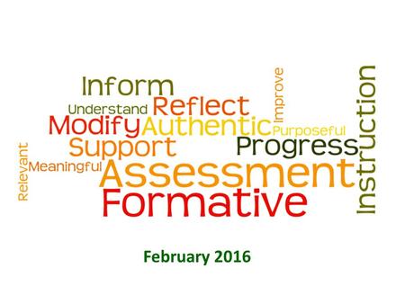 Formative Assessment February 2016. Fraction Action.