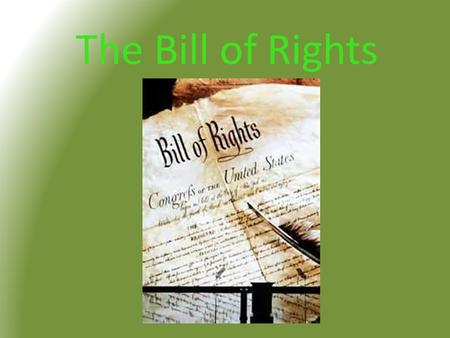 The Bill of Rights. You need 5 pieces of paper. 1 Purple 1 Yellow 1 Coral 1 Pink 1 Gold.
