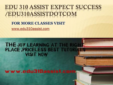 FOR MORE CLASSES VISIT www.edu310assist.com.  EDU 310 Week 1 Individual Assignment Main Factors of Lesson plans EDU 310 Week 1 DQ 1 EDU 310 Week 1 DQ.