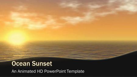 An Animated HD PowerPoint Template. This 2010 PowerPoint contains video animation which support text over the top of it. The PowerPoint 2007 version includes.