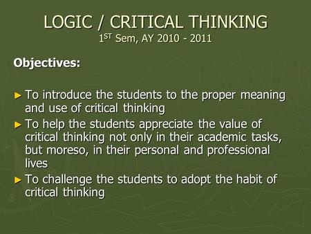 logical thinking meaning