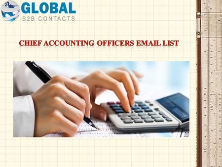 Chief Accounting Officers Email Database List A chief accounting officer or a CAO plays a vital role in the organization as he/she is responsible for.