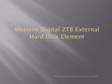 Western Digital 2TB External Hard Disk Element - Addocart.