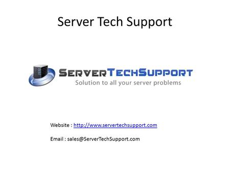 Server Tech Support Website :