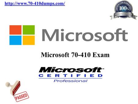 Microsoft 70-410 Exam.