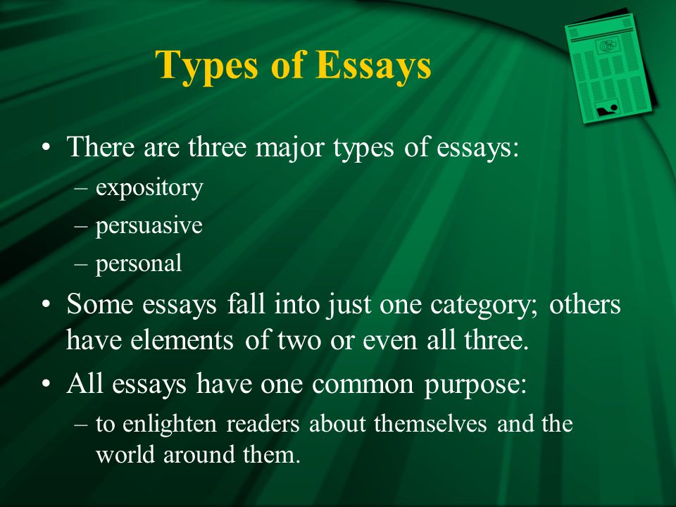 types of essays examples