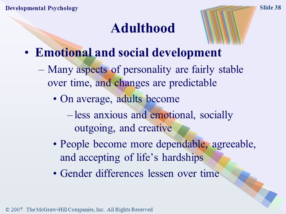 Adulthood Social Development 103