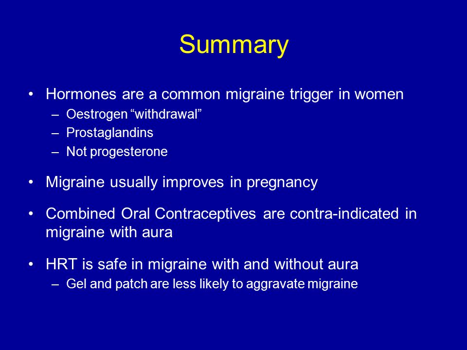 Migraine And Oral Contraceptives 111