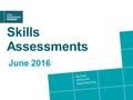 Skills Assessments June 2016 Richard Whitcomb Skills Planning.