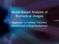 Model-Based Analysis of Biomedical Images Application to Cartilage Thickness Measurement in Drug Development.