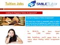 Tuition Jobs Looking for Singapore Tuition Assignments? In 2014-15, we have closed over 1,250 tuition jobs. With SmileTutor, you'll never have to worry.