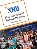 2012 International Summer Program July 29 > August 11.