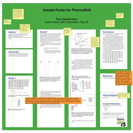 Abstract A brief abstract at the beginning summarizes and highlights the major points of your poster. Note: Please copy the edited abstract from