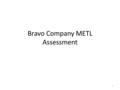Bravo Company METL Assessment 1. Overall Assessment Last YearThis Year AcademicPP MilitaryPP Moral-EthicalPP Physical FitnessPP 2.