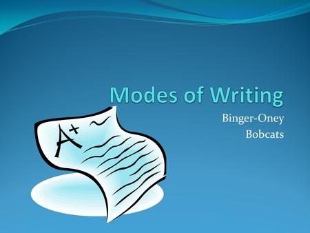 Four modes of essay writing area