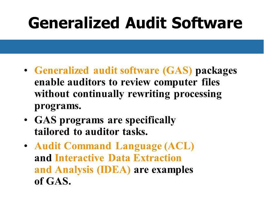 Computerized Auditing Using Acl Software Program