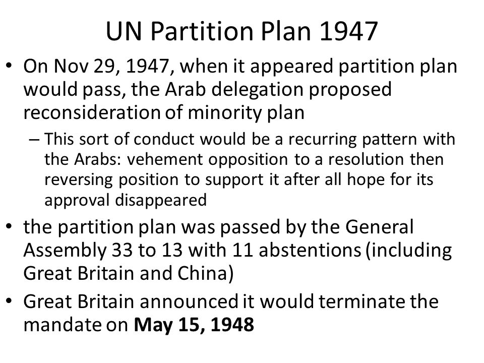Image result for the u.n. general assembly passed a resolution calling for the british mandate of palestine to be partitioned