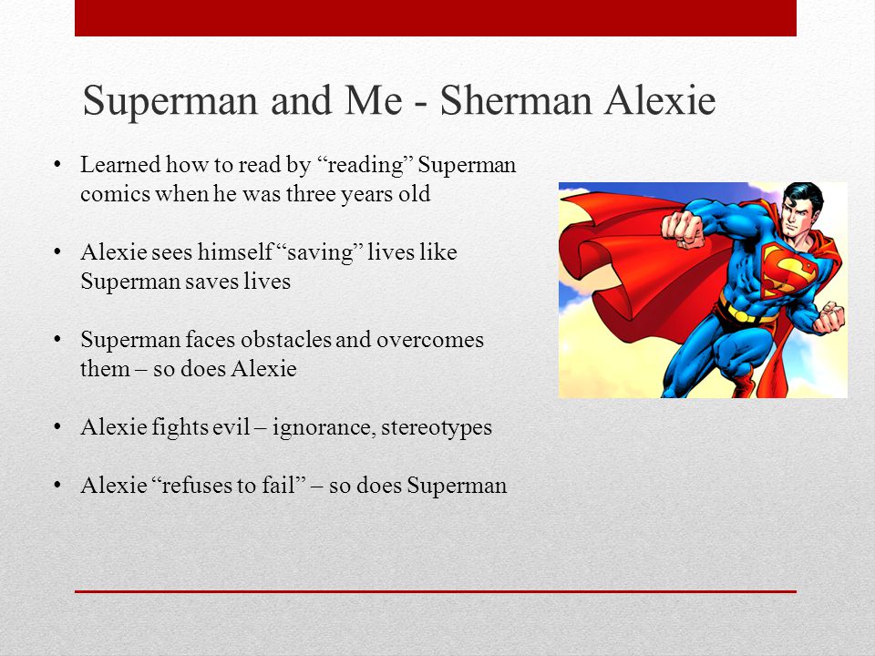 superman and me by sherman alexie analysis