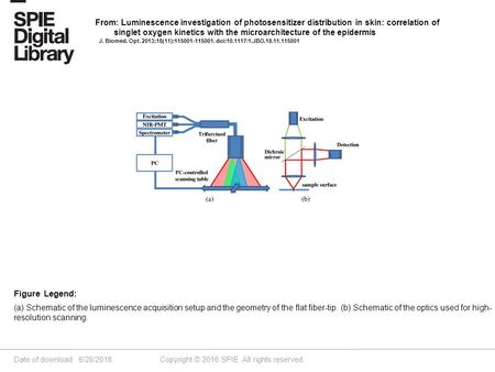 Date of download: 6/28/2016 Copyright © 2016 SPIE. All rights reserved. (a) Schematic of the luminescence acquisition setup and the geometry of the flat.