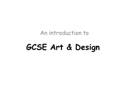 GCSE Art Coursework Writing