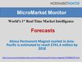 World’s 1 st Real Time Market Intelligence Alnico Permanent Magnet market in Asia- Pacific is estimated to reach $741.4 million by 2018 MicroMarket Monitor.