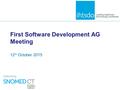 First Software Development AG Meeting 12 th October 2015.