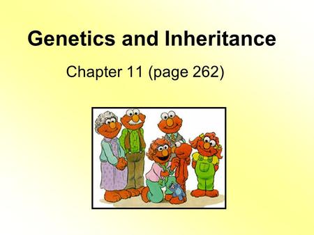 Genetics and Inheritance Chapter 11 (page 262) What makes you you? DNA DNA is a system of codes that controls every aspect of your life (how you look,