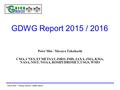 GSICS 2016 – Plenary Session, GDWG Report 1 GDWG Report 2015 / 2016 Peter Miu / Masaya Takahashi CMA, CNES, EUMETSAT, ISRO, IMD, JAXA, JMA, KMA, NASA,
