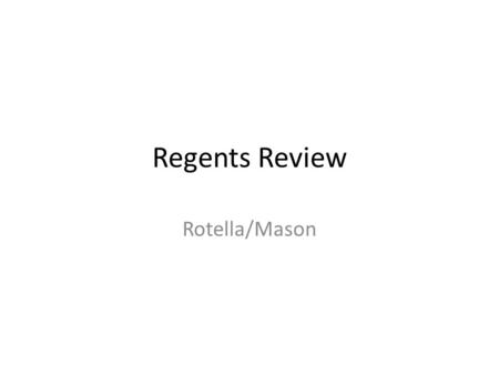 Regents Review Rotella/Mason. Unit 8 Section 4: Science and Technology Classwork: Unit 8 Section 4 All Key Themes and Concepts Key Terms: GREEN REVOLUTION.