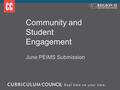 Community and Student Engagement June PEIMS Submission.
